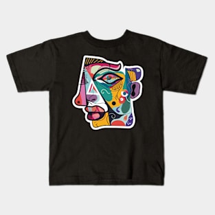 Abstract Art Face Emotions Kids T-Shirt